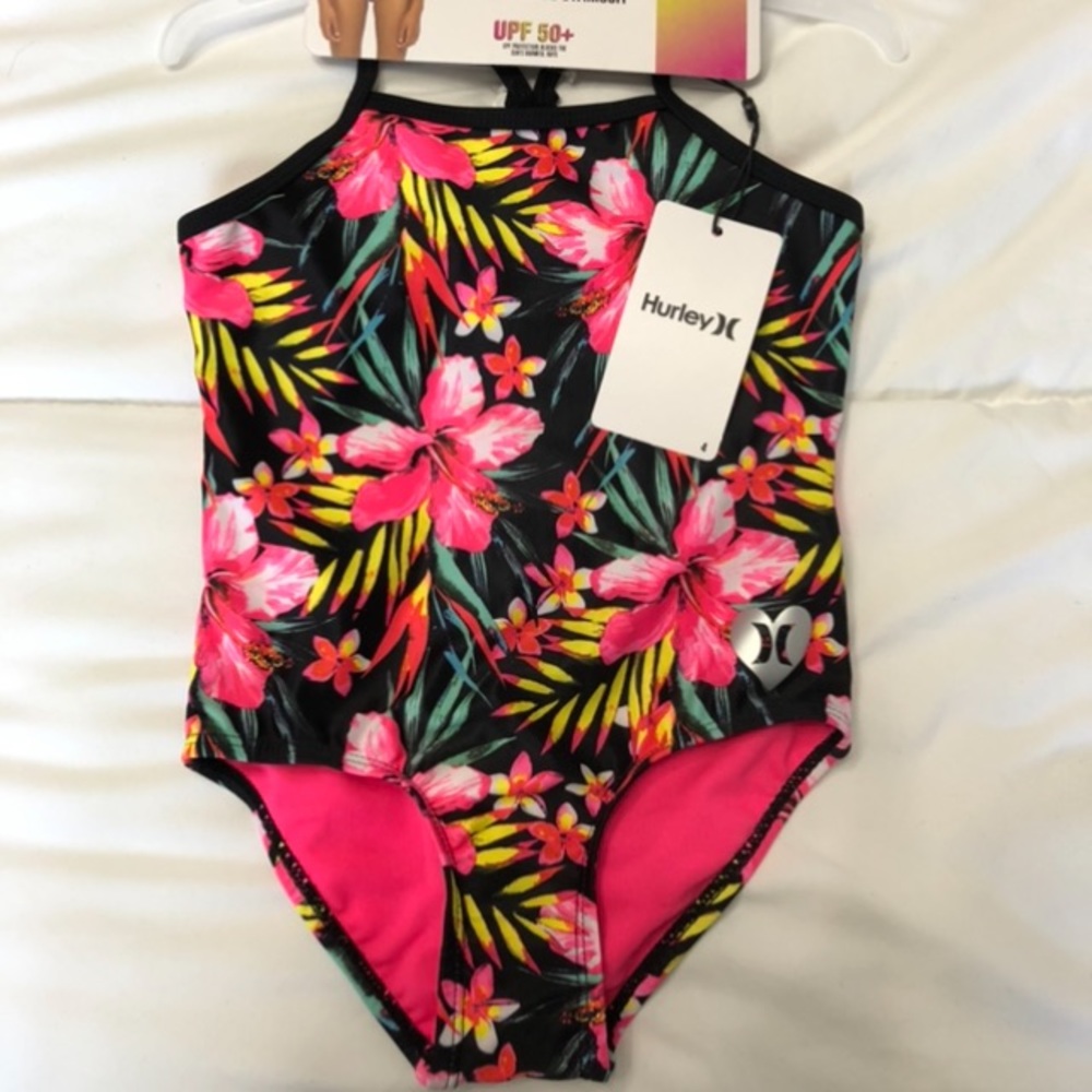 NWT, Hurley, Girls one piece swimsuit